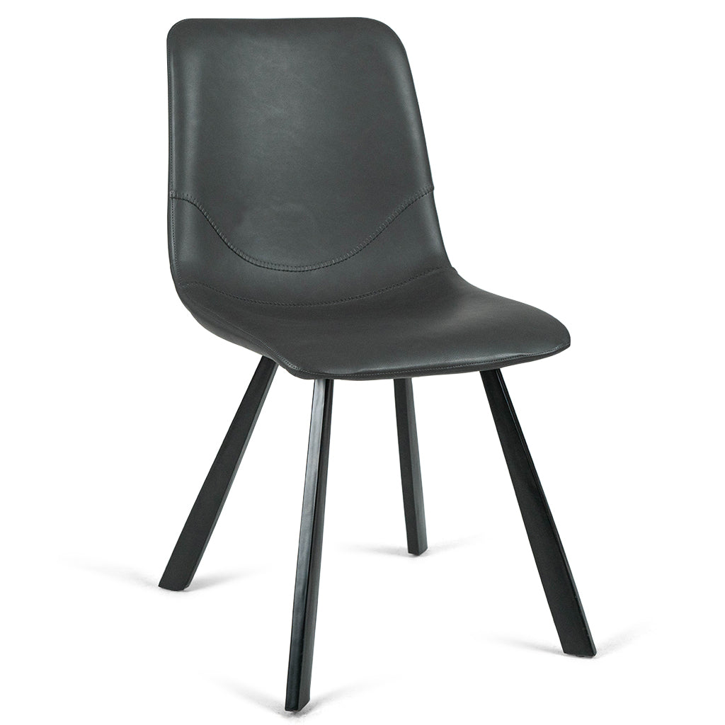The Range Ezra Chairs Ezra Leatherette Dining Chair In Dark Grey