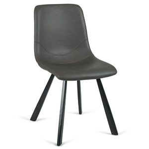 Ezra Leatherette Dining Chair in Light Grey