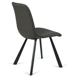 Ezra Leatherette Dining Chair in Light Grey