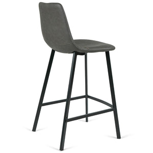 Ezra Leatherette Kitchen Bar Stool in Light Grey