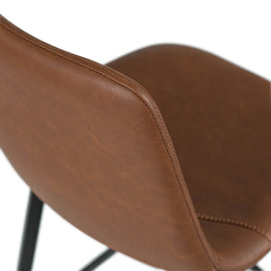Ezra Leatherette Kitchen Bar Stool in Rust