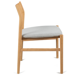 Hanson Fabric Dining Chair in Oak/Grey