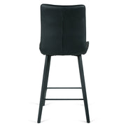 Hayes Leatherette Kitchen Bar Stool in Black