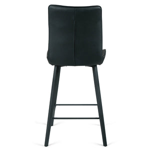 Hayes Leatherette Kitchen Bar Stool in Black