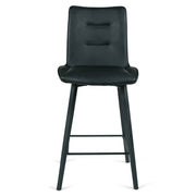 Hayes Leatherette Kitchen Bar Stool in Black