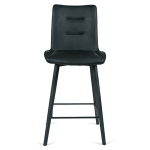 Hayes Leatherette Kitchen Bar Stool in Black