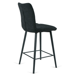 Hayes Fabric Kitchen Bar Stool in Dark Grey