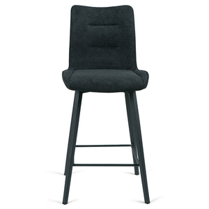 Hayes Fabric Kitchen Bar Stool in Dark Grey