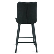 Hayes Fabric Kitchen Bar Stool in Dark Grey
