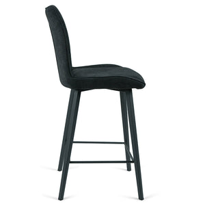 Hayes Fabric Kitchen Bar Stool in Dark Grey