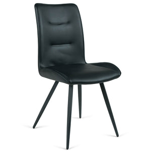 Hayes Leatherette Dining Chair in Black