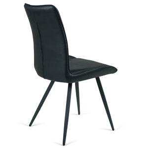 Hayes Leatherette Dining Chair in Black