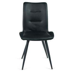 Hayes Leatherette Dining Chair in Black