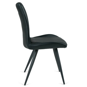 Hayes Leatherette Dining Chair in Black