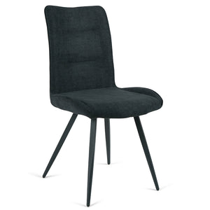 Hayes Fabric Dining Chair in Dark Grey