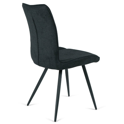Hayes Fabric Dining Chair in Dark Grey