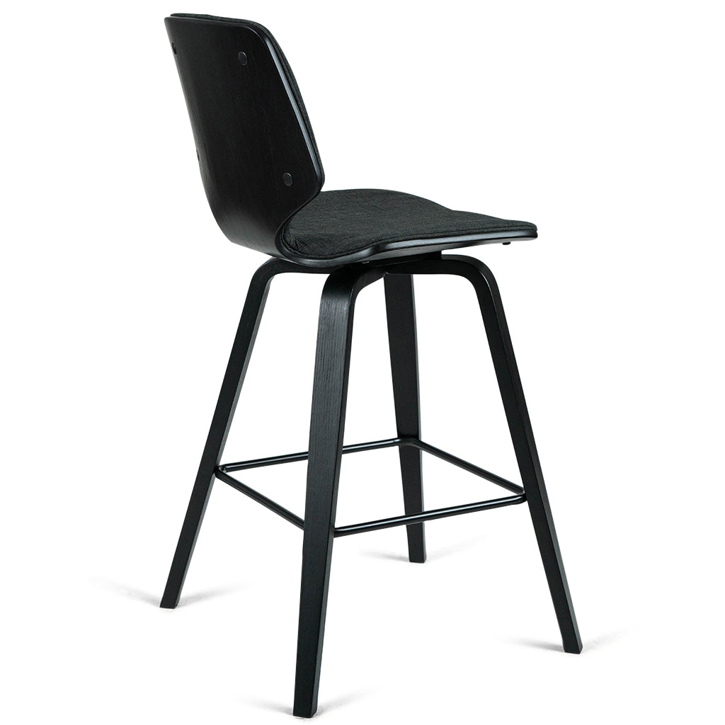 Justin Fabric Bar Stool In Black Charcoal Marc Main justin-fabric-bar-stool-in-black-charcoal-marc-main