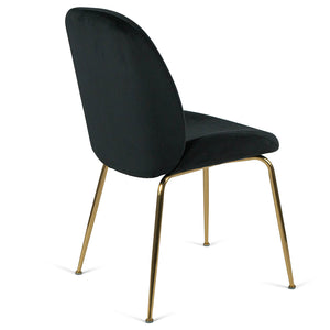 Lathan Velvet Dining Chair in Gold/Black