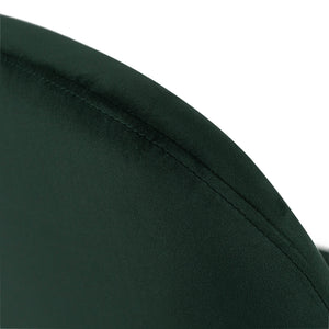 Lathan Velvet Dining Chair in Gold/Emerald