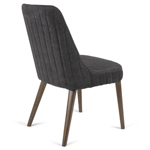 Lawrence Fabric Dining Chair in Dark Grey