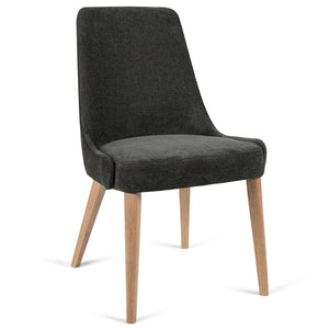 Logan Fabric Dining Chair in Dark Grey