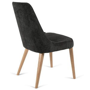 Logan Fabric Dining Chair in Dark Grey