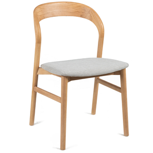 Roland Fabric Dining Chair in Oak/Grey