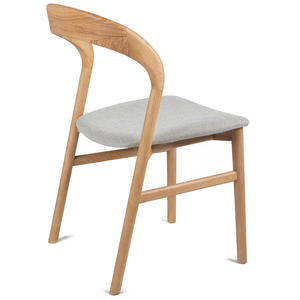 Roland Fabric Dining Chair in Oak/Grey