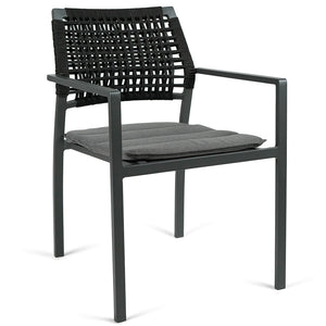 Selena Rope Dining Chair in Grey
