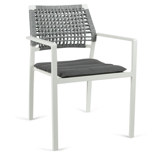 Selena Rope Dining Chair in White