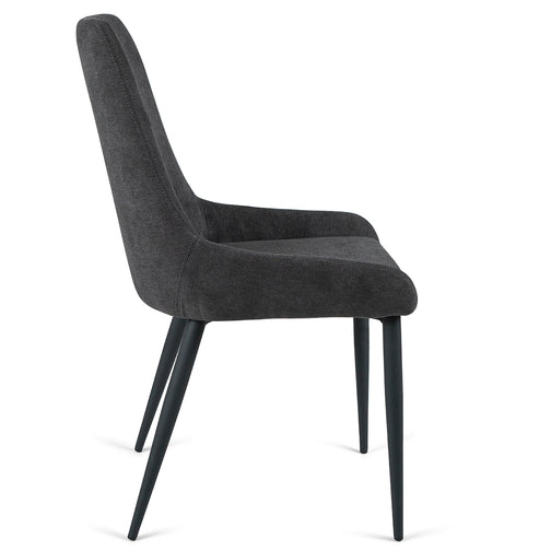 Spencer Fabric Dining Chair in Dark Grey