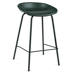 Zac Leatherette Kitchen Bar Stool in Forest