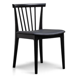 Teagan Leatherette Dining Chair in Black